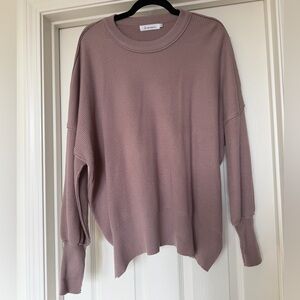 Cozy Mauve Crew Neck Sweater